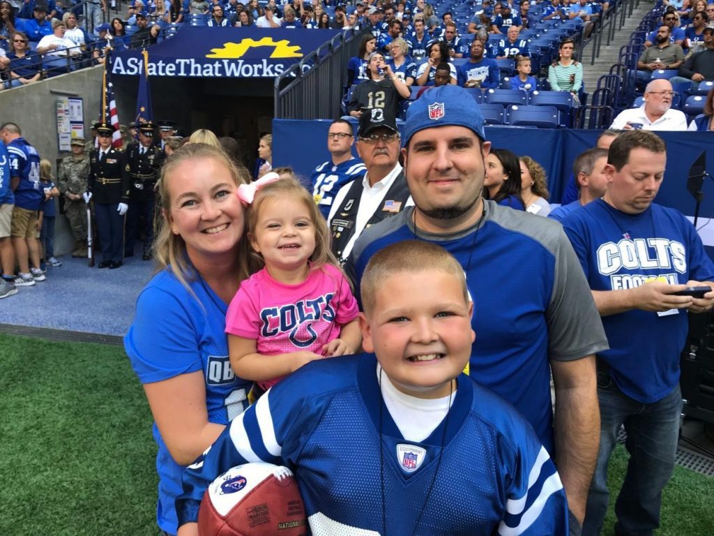 Bendetto family at the Colts game