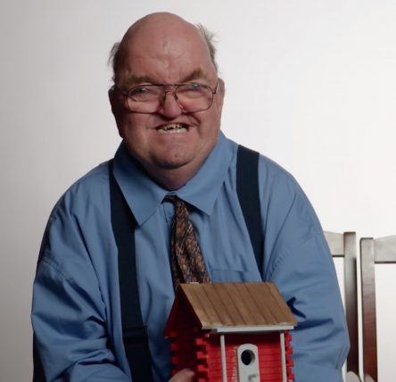 Roger with his birdhouse