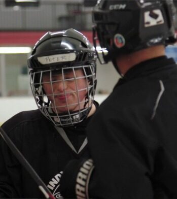 Steve talking with young male client