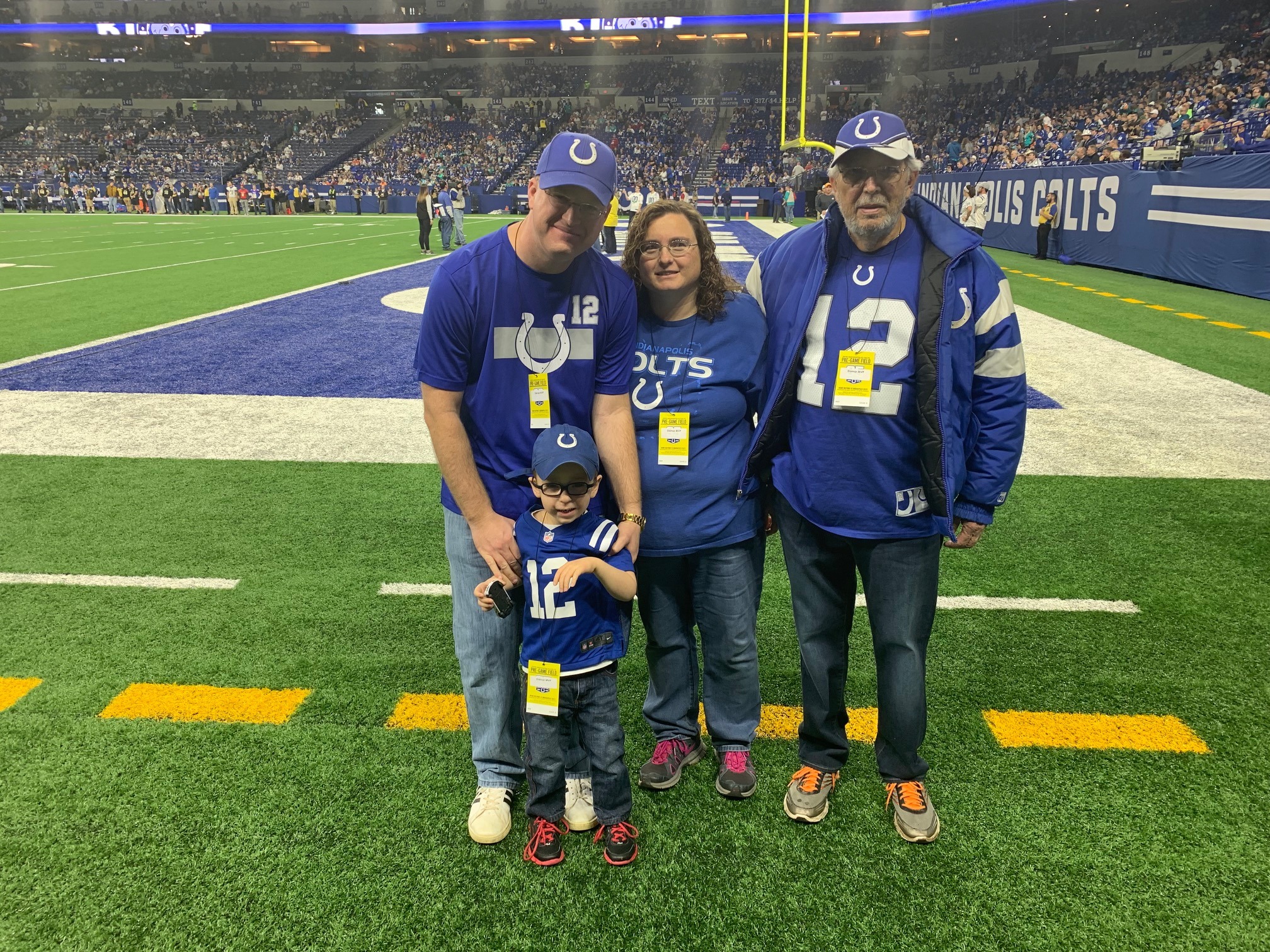 Tucker Family at Colts Game