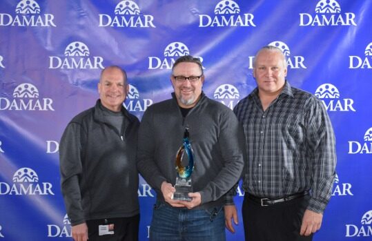 Steve accepting his award