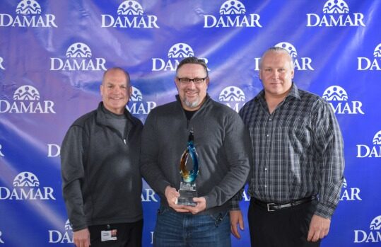 Steve accepting his award