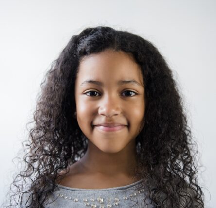 Young girl smiling