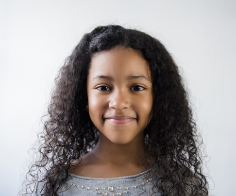 Young girl smiling