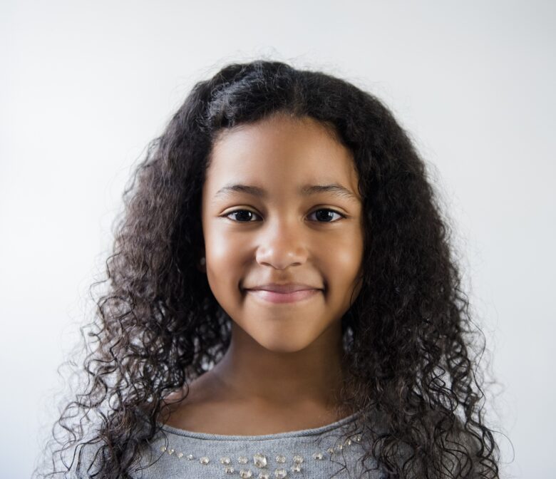 Young girl smiling