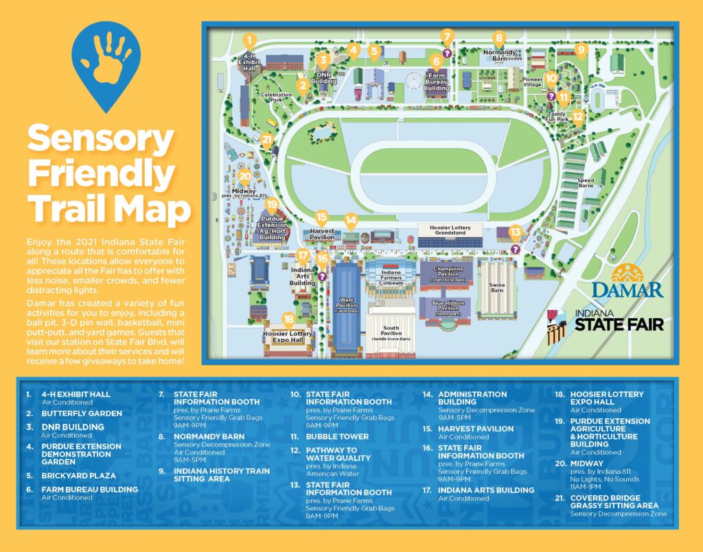 Sensory friendly trail map