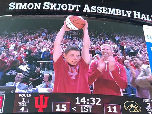 Malachi holding a basketball