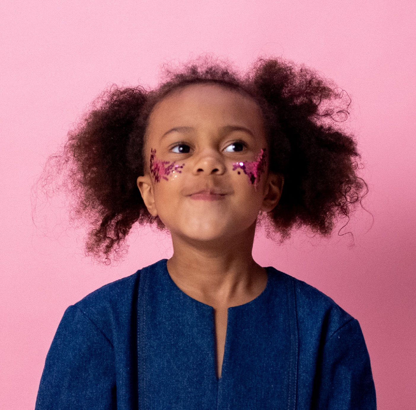 Little girl with curly hair