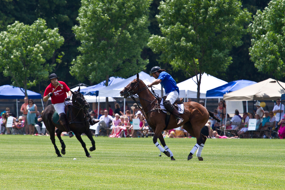 men playing polo