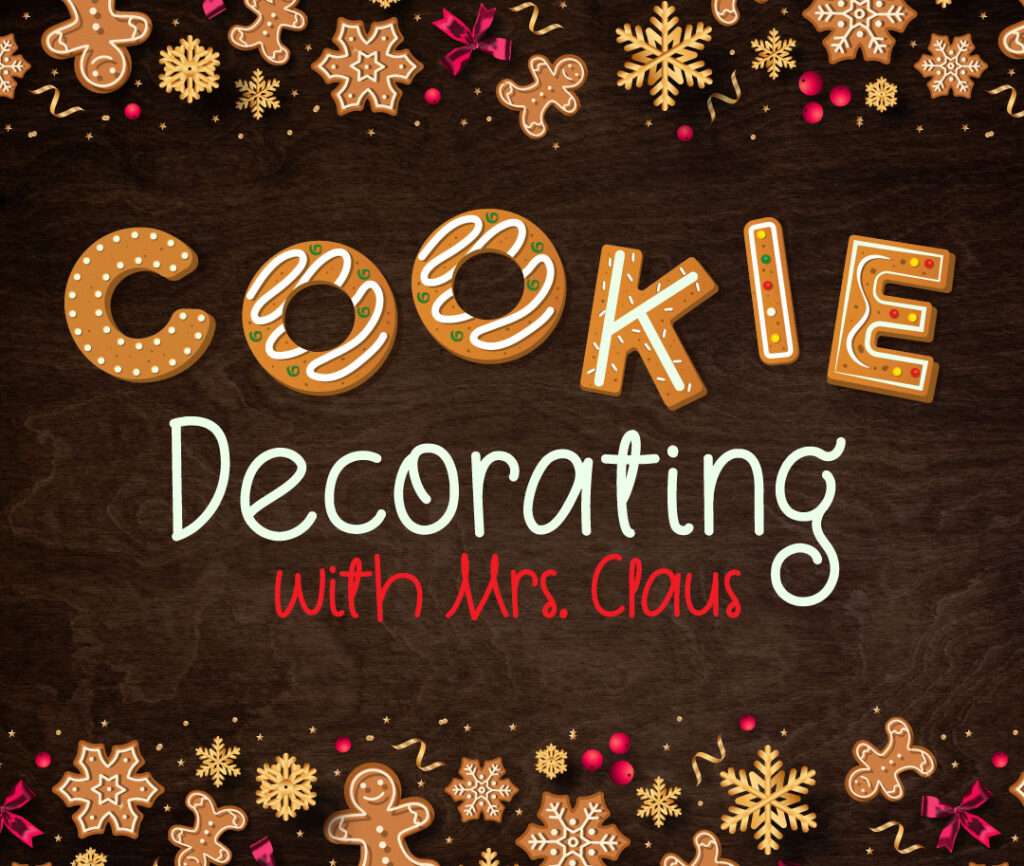 Cookie decorating with Mrs. Claus
