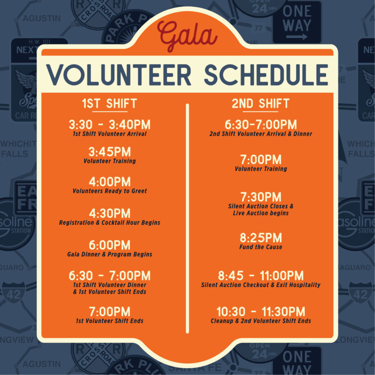 volunteer schedule