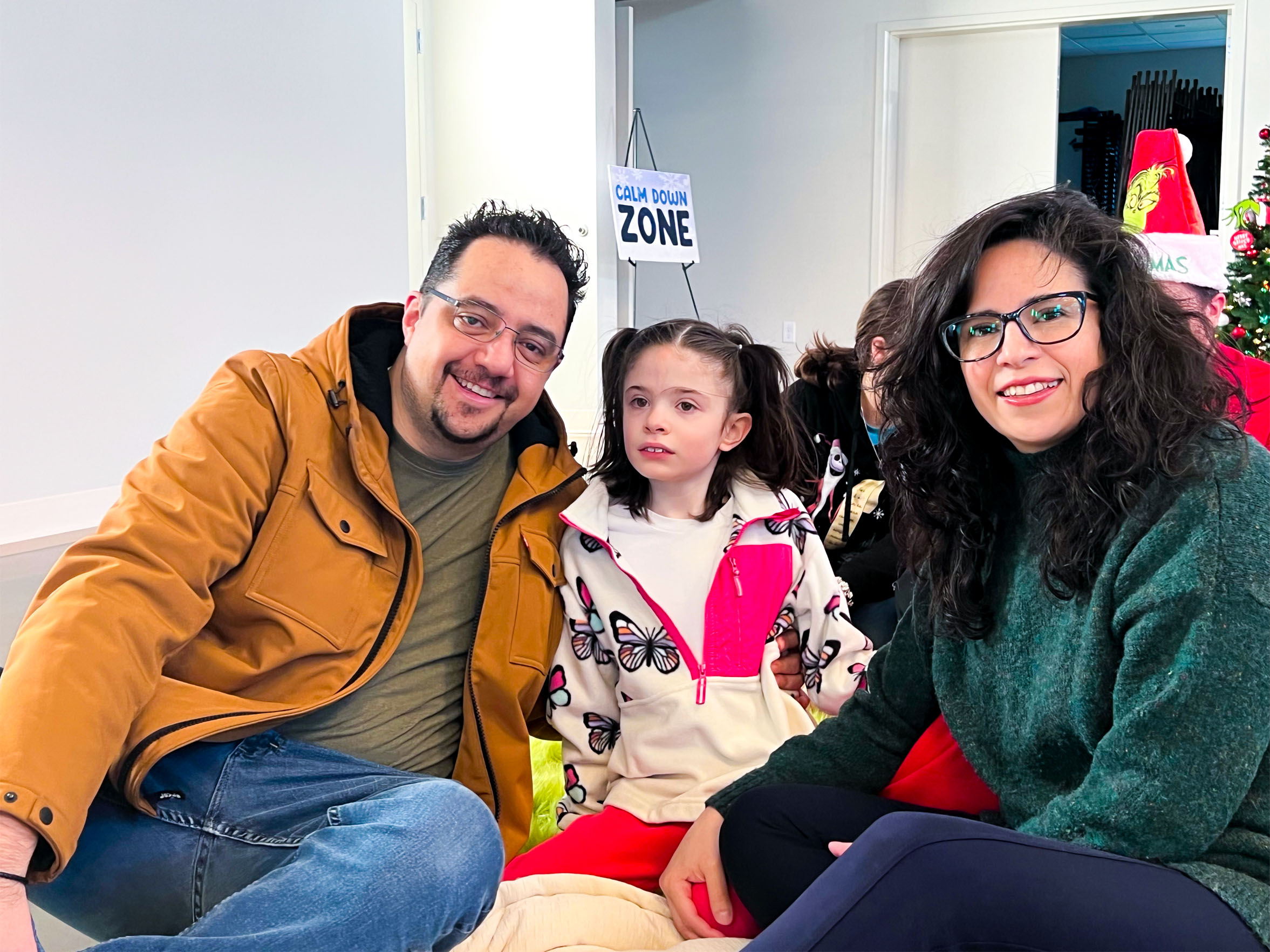 family photo from sensory snowday 2024