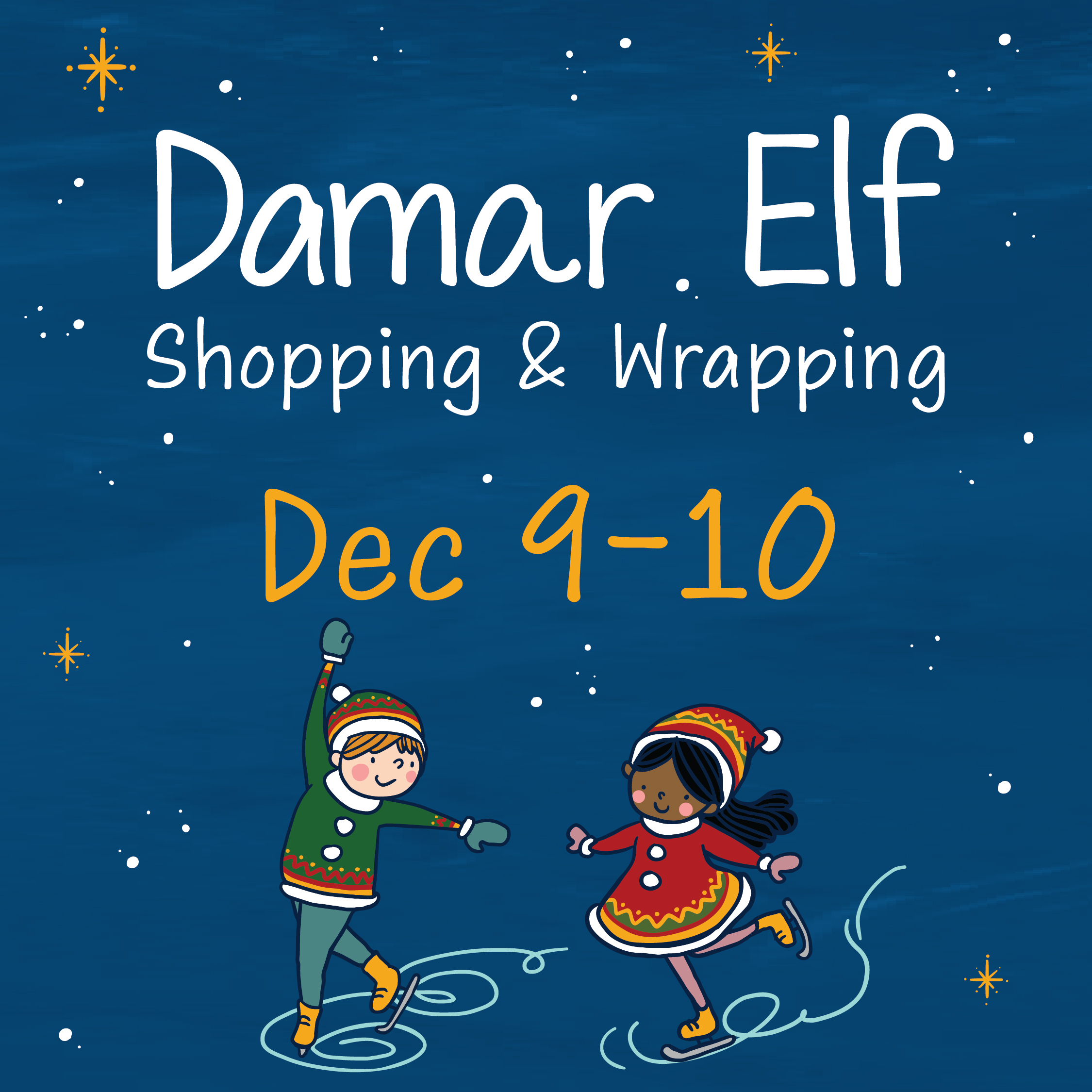 Damar Elf Shopping and wrapping