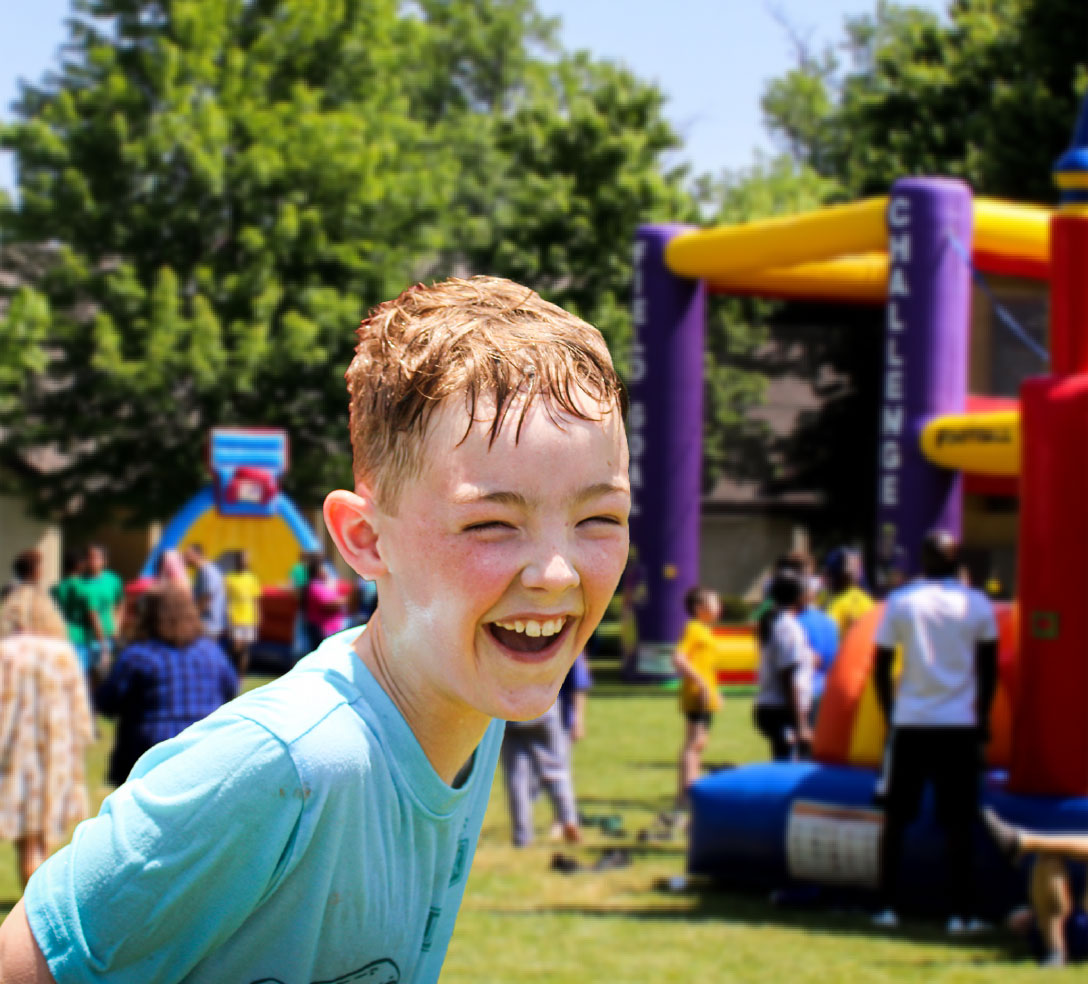 Damar client outside smiling