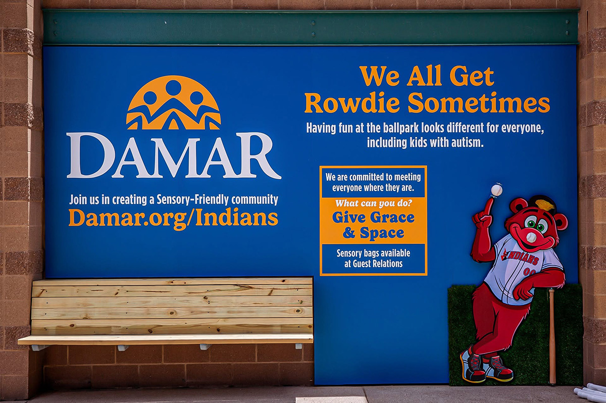 Damar sensory wall at Victory Field