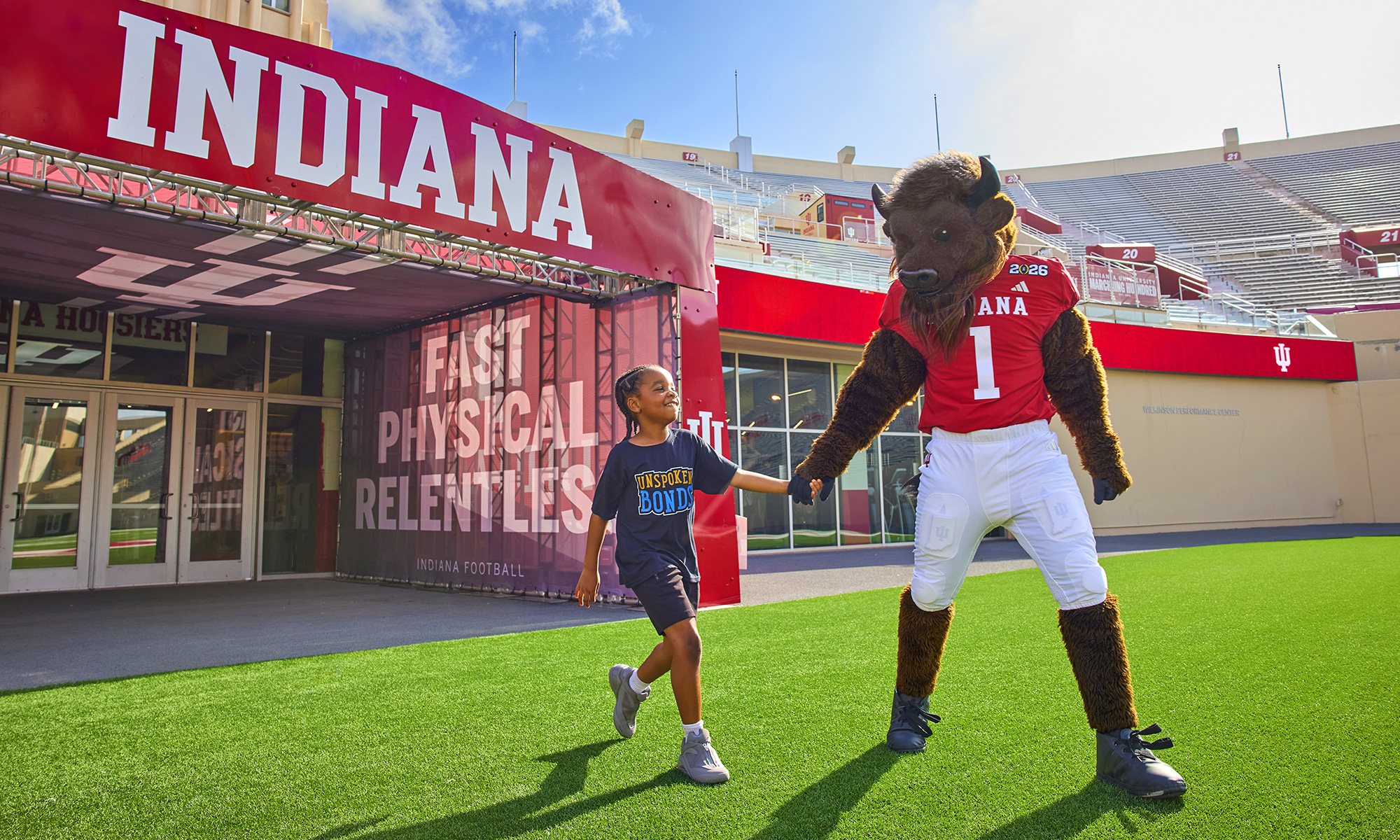 Hoosier running out on the field